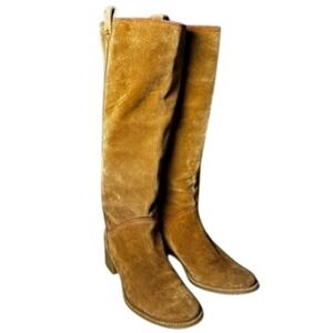 Kate Spade New York Size‎ 10 Suede Collins Campus Knee High Boots Tan Block Heel